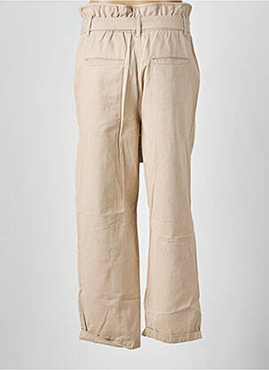 Pantalon droit tissage popeline taille normale beige SECOND FEMALE femme