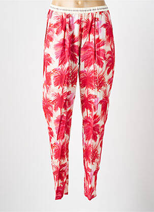 Pantalon droit tissage popeline taille normale rouge HARTFORD femme