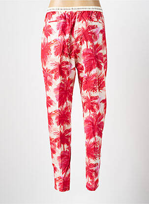 Pantalon droit tissage popeline taille normale rouge HARTFORD femme