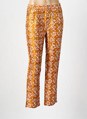 Pantalon droit taille à pinces taille normale jaune BELLA JONES femme