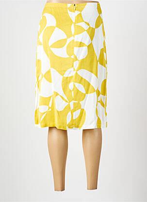 Jupe mi-longue coupe droite jaune BELLEROSE femme