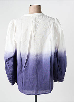 Chemisier tissage popeline manches longues violet HARTFORD femme