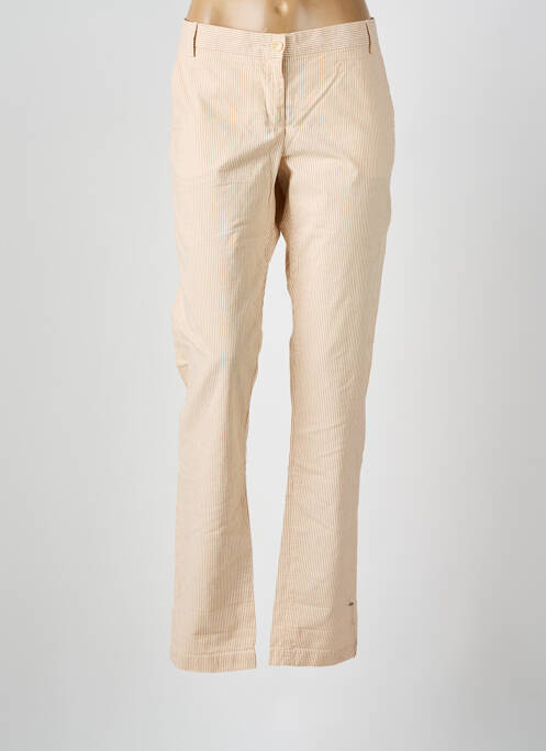 Pantalon chino tissage popeline taille normale beige HARTFORD femme