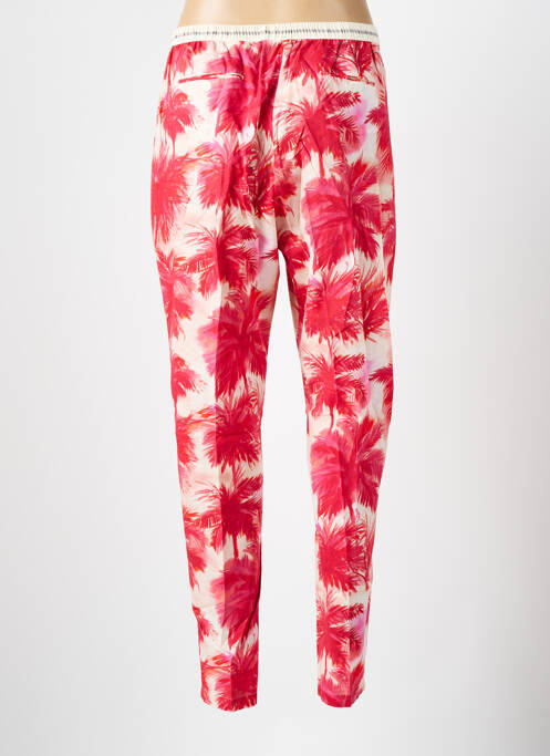 Pantalon droit tissage popeline taille normale rouge HARTFORD femme