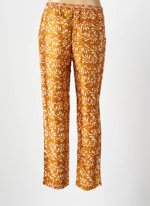 Pantalon droit taille à pinces taille normale jaune BELLA JONES femme
