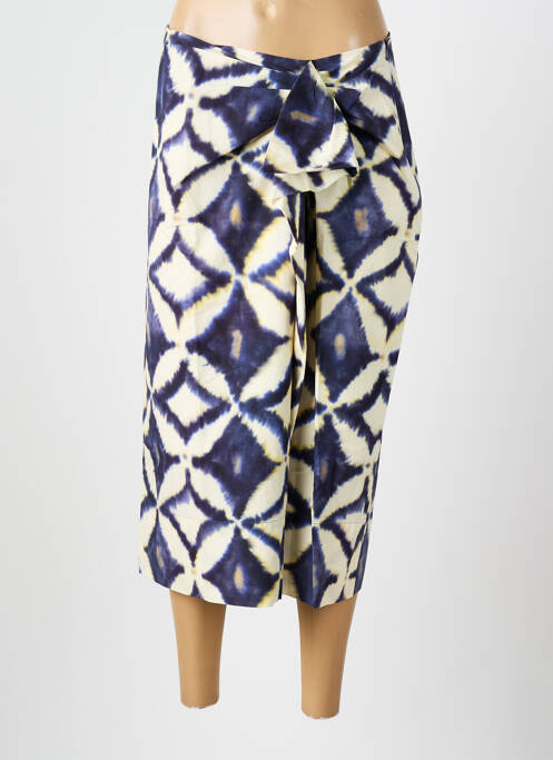 Jupe mi-longue taille à pinces bleu BELLEROSE femme