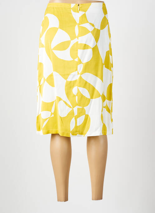 Jupe mi-longue coupe droite jaune BELLEROSE femme