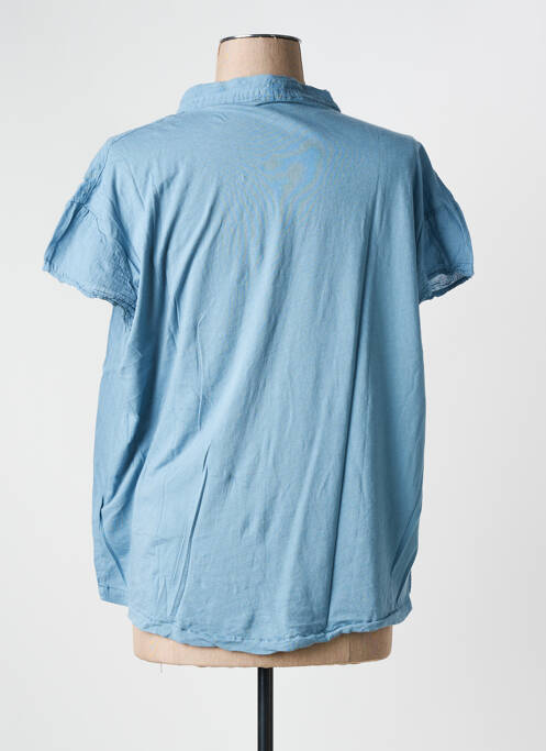 Blouse manches courtes manches courtes bleu HARTFORD femme