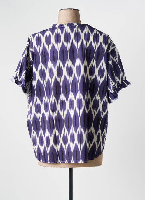 Blouse imprimé fantaisie manches courtes violet HARTFORD femme