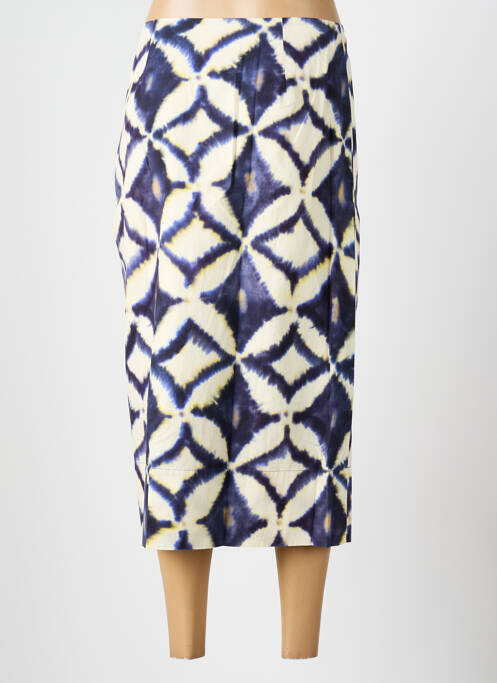 Jupe mi-longue bleu BELLEROSE femme