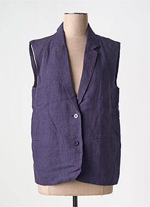 Gilet sans manche coupe droite bleu BELLA JONES femme