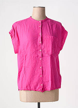 Chemisier coupe droite manches courtes rose HARTFORD femme