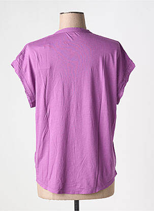 Chemisier coupe droite manches courtes violet HARTFORD femme