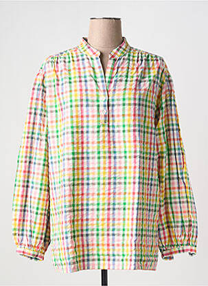 Blouse tissage popeline manches longues jaune V.DE.VINSTER femme