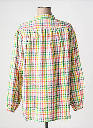 Blouse tissage popeline manches longues jaune V.DE.VINSTER femme