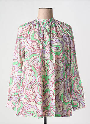 Blouse tissage popeline manches longues violet V.DE.VINSTER femme