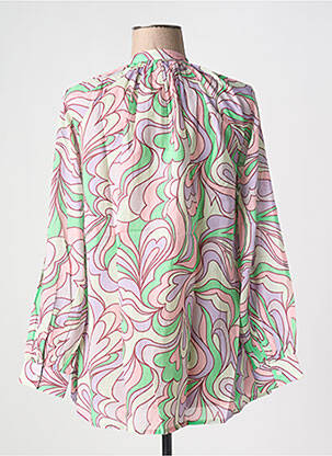 Blouse tissage popeline manches longues violet V.DE.VINSTER femme
