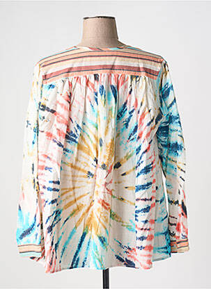 Blouse tissage popeline manches longues orange V.DE.VINSTER femme