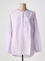 Blouse col rond manches longues violet LAURENCE BRAS femme