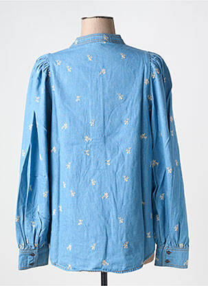 Blouse col rond manches longues bleu SECOND FEMALE femme