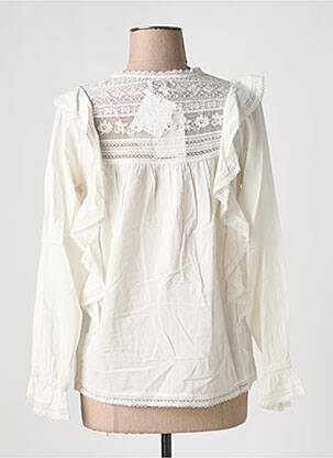 Blouse col rond manches longues blanc STELLA FOREST femme