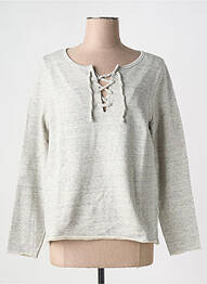 Pull tissage chiné manches longues gris HARTFORD femme