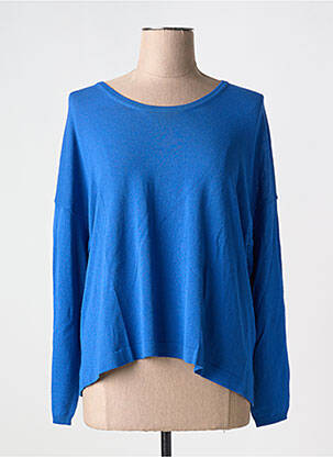 Pull coupe droite manches longues bleu FLOOR femme