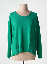 Pull col rond manches longues vert FLOOR femme