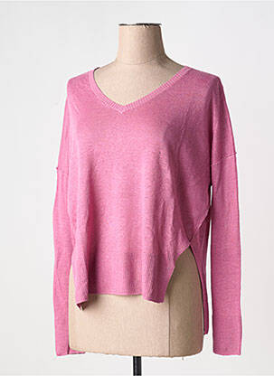 Pull coupe cintrée manches longues rose BELLA JONES femme