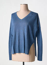 Pull coupe cintrée manches longues bleu BELLA JONES femme