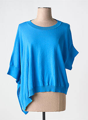 T-shirt col rond manches courtes bleu FLOOR femme