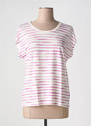 T-shirt coupe cintrée manches courtes blanc HARTFORD femme