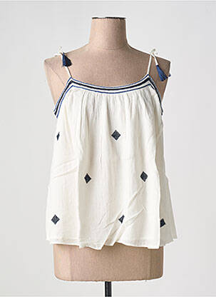 Top sans manche sans manche blanc HARTFORD femme