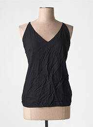 Top coupe cintrée sans manche noir KARMA KOMA femme