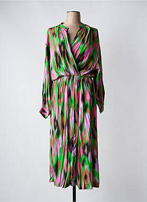 Robe longue manches longues manches longues vert ESSENTIEL ANTWERP femme