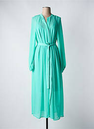 Robe mi-longue coupe fluide manches longues vert ESSENTIEL ANTWERP femme
