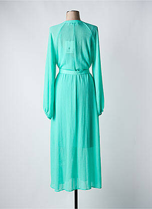 Robe mi-longue coupe fluide manches longues vert ESSENTIEL ANTWERP femme