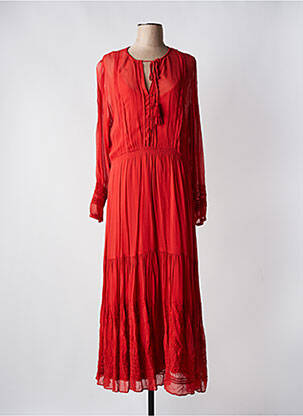 Robe longue manches longues manches longues orange VANESSA BRUNO femme