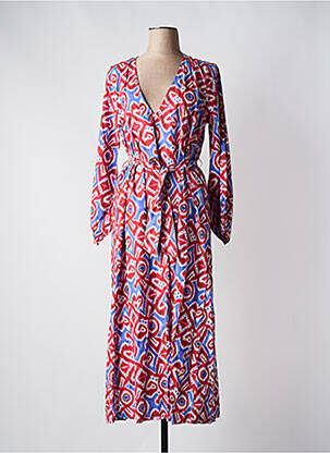 Robe longue manches longues manches longues orange V.DE.VINSTER femme
