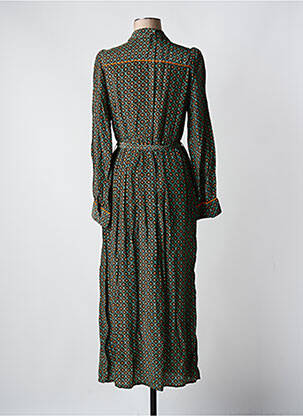 Robe longue manches longues manches longues vert HOD femme
