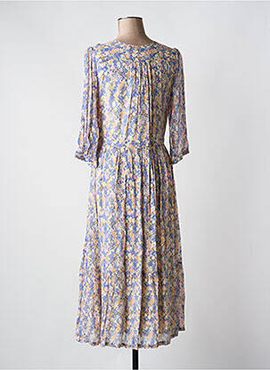 Robe longue tissage crêpe manches 3/4 beige SECOND FEMALE femme
