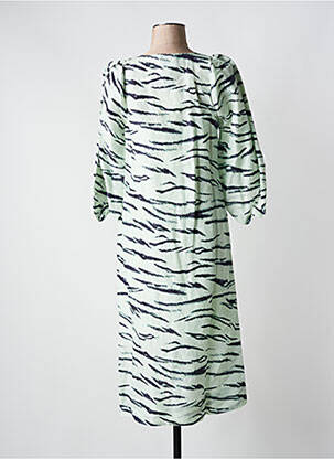Robe mi-longue manches 3/4 manches 3/4 vert SECOND FEMALE femme
