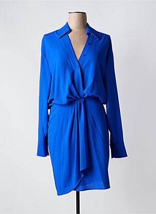 Robe mi-longue manches longues manches longues bleu ESSENTIEL ANTWERP femme