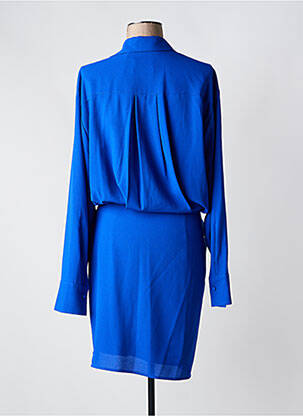 Robe mi-longue coupe fluide manches longues bleu ESSENTIEL ANTWERP femme