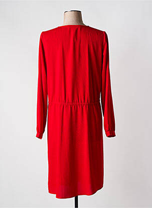 Robe mi-longue manches longues manches longues rouge ATHÉ femme