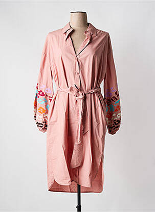 Robe mi-longue manches longues manches longues rose ESSENTIEL ANTWERP femme