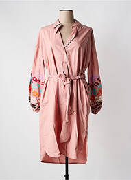 Robe mi-longue manches longues manches longues rose ESSENTIEL ANTWERP femme