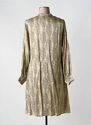 Robe mi-longue coupe fluide manches longues beige HARTFORD femme