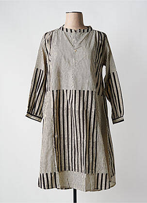 Robe mi-longue manches 3/4 manches 3/4 noir V.DE.VINSTER femme