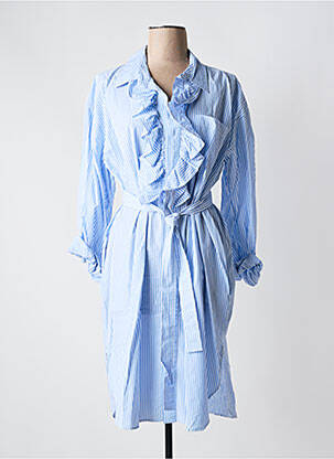 Robe mi-longue manches longues manches longues bleu ESSENTIEL ANTWERP femme